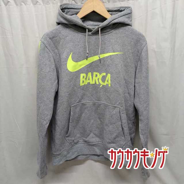 中古】ナイキ NIKE FCバルセロナ 14/15 コア フーディ グレー ジップ