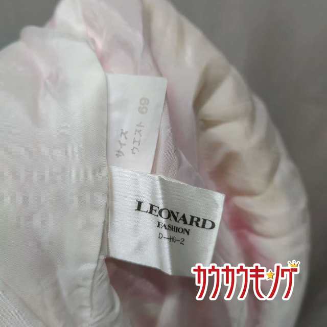 中古】LEONARD レオナール スカート 花柄 ピンク系 サイズ69