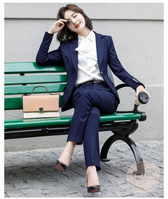 レディース スーツ ワンピーススーツ スーツ セット ストライプ柄スーツ リクルートスーツ 紺 スーツ パンツスーツ ジャケット ズボン 2の通販はau Pay マーケット ショップモール To You