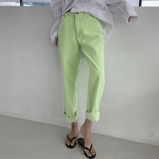 韓国 ファッション レディース 夏 コットンパンツ レディースパンツ シャーベットカラー ロングパンツ 春夏 カラーパンツ K0274の通販はau Pay マーケット ショップモール To You