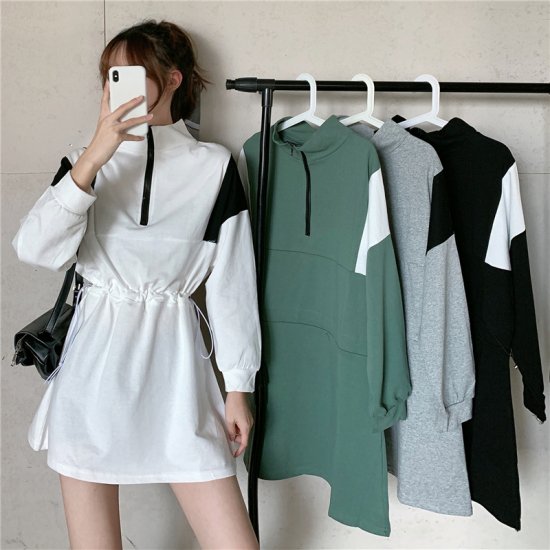 ミニワンピース 冬 スエット風ワンピース レディース チュニック 長袖 冬服 レディース スカート 可愛い スポーティー 薄手 ワンピ K04の通販はau Pay マーケット ショップモール To You
