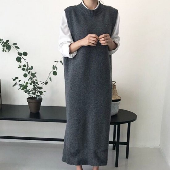 ロングワンピース 秋冬 大きいサイズのレディースワンピース ニットワンピース ロングベスト 体型カバー きれいめワンピ カジュアル ワンの通販はau Pay マーケット ショップモール To You