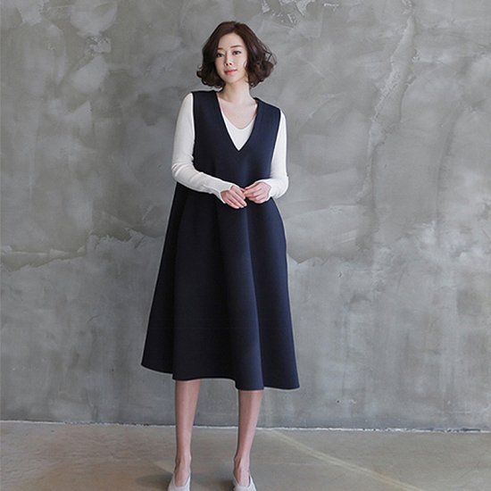 冬新作 ジャンパースカート レディース ロングワンピース ジャンスカ Vネック ベストワンピース ノースリーブ フレアワンピース ママ会 の通販はau Pay マーケット ショップモール To You