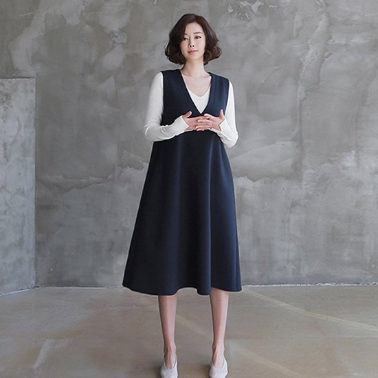 冬新作 ジャンパースカート レディース ロングワンピース ジャンスカ Vネック ベストワンピース ノースリーブ フレアワンピース ママ会 の通販はau Pay マーケット ショップモール To You