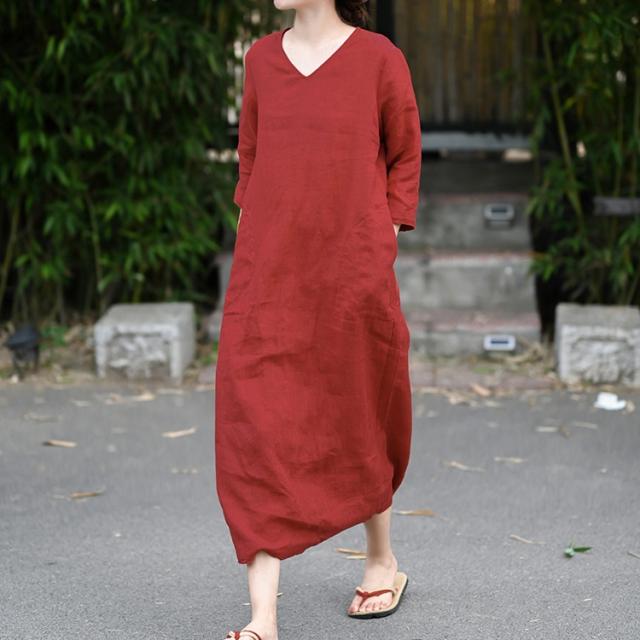 ワンピース レディース ドレス ミモレ丈 七分袖 袖あり コクーンシルエット 無地 Vネック 胸元 ミドルウエスト かわいい 大人可愛い きれいめ カジュアル 大人 上品 おしゃれ かっこいい 大人女子 大人 こなれ感 ラフ ラブリー キュート 個性的 エレガント フェミニン 主役級の通販は 5,282円