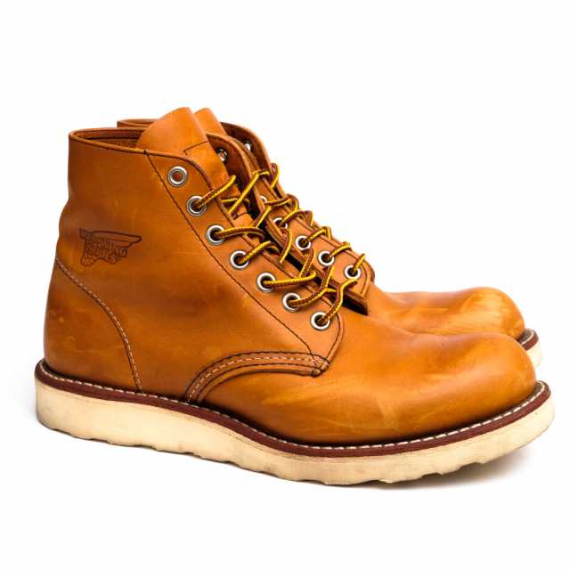 red wing round toe boots