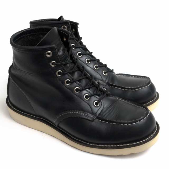 red wing moc toe all black