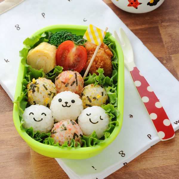 おにぎり型 おむすび型 こむすびボールミニ まんまるおにぎり キャラ弁 海苔カッター お弁当グッズ 子供 デコ弁 顔パーツ 型抜き の通販はau Pay マーケット リビングート