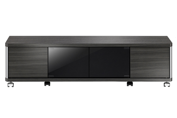 テレビ台 AVラック ロータイプ キャスター付 52V型対応 GD 幅120cm （ テレビボード ローボード 収納 ブラック 黒 木目 木製 テレビ TV台 TVボード シンプル TV テレビラック ラック ）_5