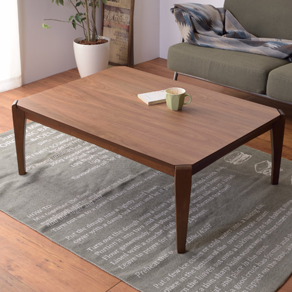 こたつテーブル 幅105cm （ こたつ コタツ 座卓 炬燵 テーブル 木天板 ウォルナット 天然木 センターテーブル 木製 省エネ ）