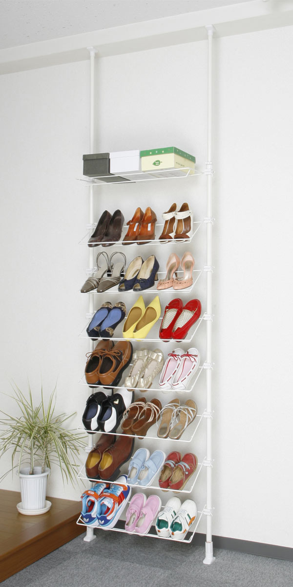 シューズラック 省スペース つっぱり 幅70cm （ シューズ収納 ツッパリ