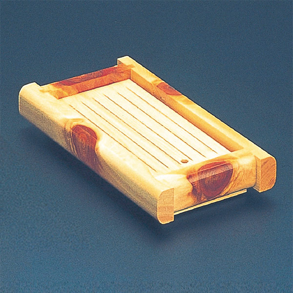 盛器 木製 桧節 井桁盛器 中 皿 食器 刺身 お造り 食器 盛り皿 （ お皿 大漁盛り 器 うつわ 和食器 舟盛り 盛る 魚 懐石 懐石料理 飲食店 料亭 旅館 大皿 長方形 長角皿 盛込器 ）_1