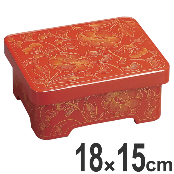 鰻重箱  漆器  朱塗り  ５個 Amazon.co.jp: 日本製 うな重箱 器 溜内朱 飛花沈金 平蓋丼重 漆