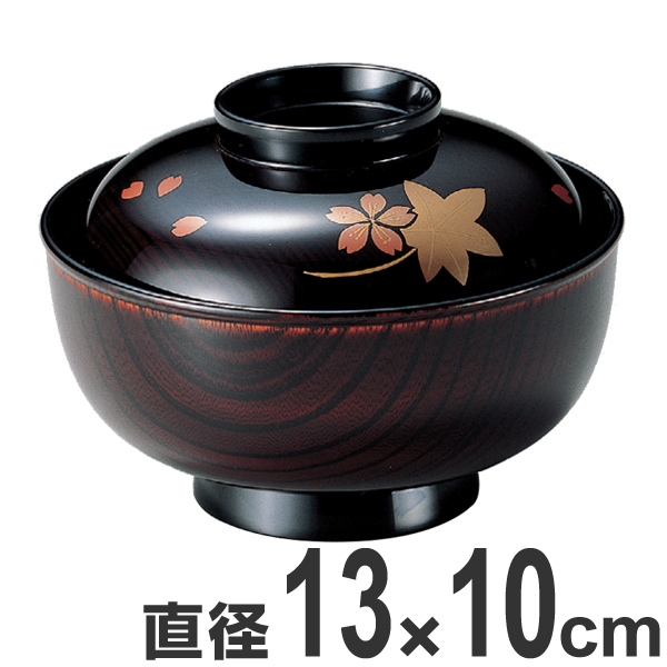 仙才椀 木製 4.3寸 花箋 玉渕付 木地呂 漆塗 お椀 食器 漆塗 研出し 磨蒔絵 業務用 （ 椀 味噌汁椀 汁椀 蓋向 黒漆 吸い物 磨き蒔絵 玉縁 蒔絵 味噌汁 蓋付き 漆 塗り 漆塗り 漆器 和食器 和風 懐石 本漆 ）の通販は