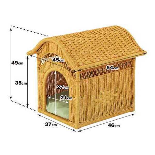 ペットハウス ラタン 犬小屋 籐家具 幅45cm （ ラタン 犬小屋 室内用 アジアン ）｜au PAY マーケット