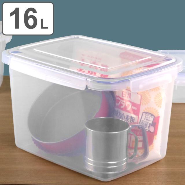保存容器 4面ロック式 スマートロック ジャンボケース 16l 密閉容器 密閉保存容器 4点ロック プラスチック製保存容器 フードストッカの通販はau Pay マーケット リビングート