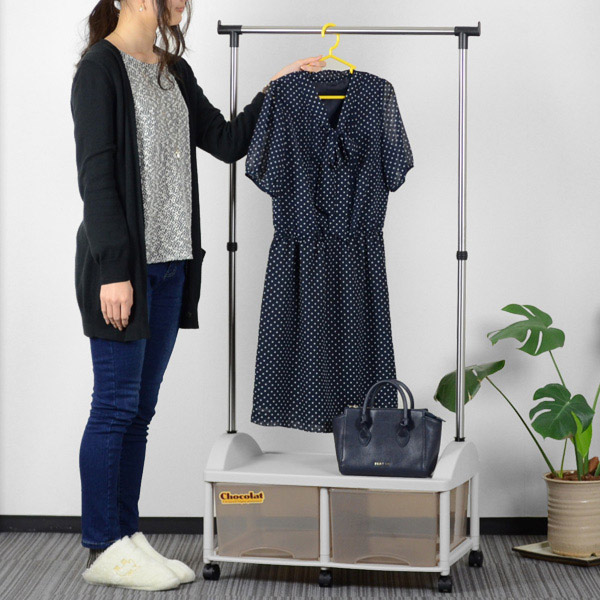 パイプハンガー 衣装ケース ハンガーボックス ショコラ 2w型 キャスター付 組み立て式 送料無料 収納ボックス 収納 プラスチッの通販はau Pay マーケット リビングート