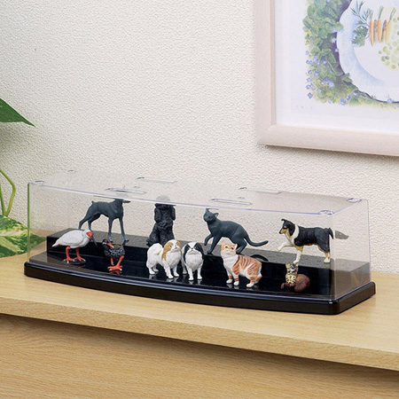 ラウンドディスプレイケース ワイド ひな壇タイプ ( コレクションケース 収納ケース フィギュアケース スタッキング ボックス ディスプレーケース 透明 クリア )