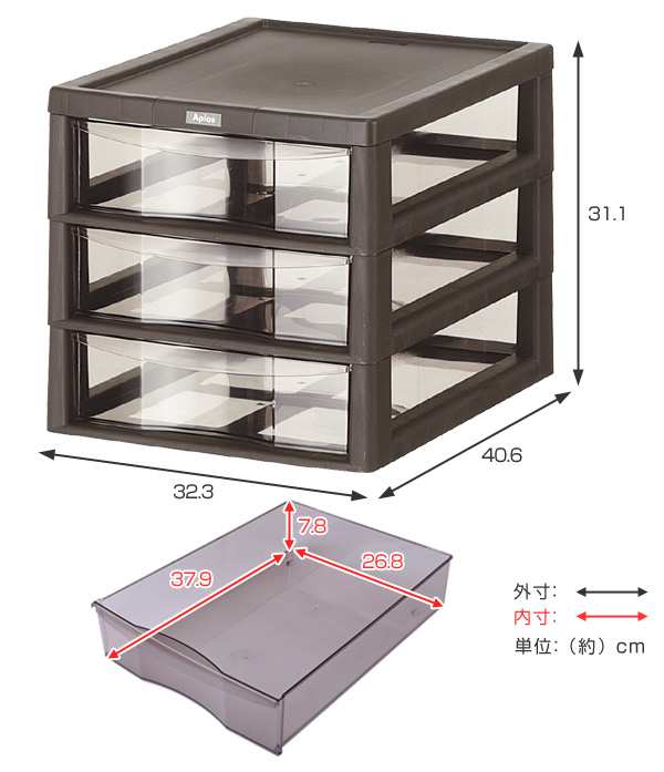 レターケース B4 深型 3段 同色2個セット 書類ケース 書類収納 （ 書類 収納ケース 棚 整理 収納ボックス 収納 透明 ケース 引き出し  引｜au PAY マーケット