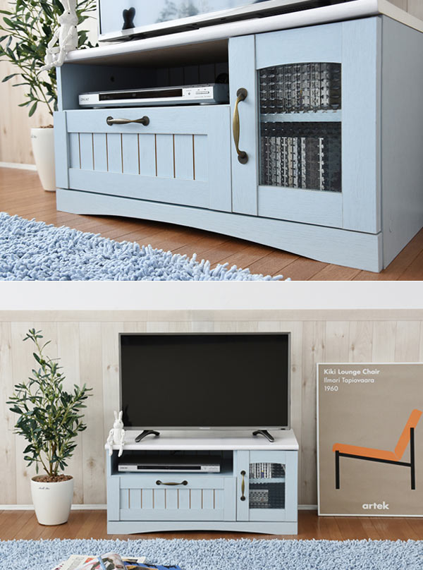 テレビ台 ローボード カントリー調 フレンチスタイル 幅80cm