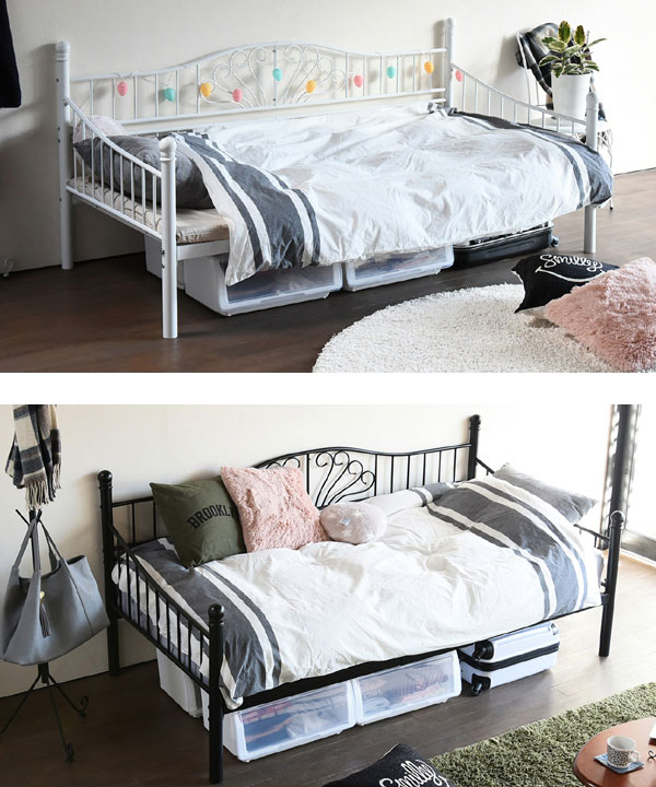 シングルベッド アイアンフレーム 継脚 デイベッド 送料無料 ベッド ソファベット ベット レトロ調 家具 アイアン おしゃれ 高さ調の通販はau Pay マーケット リビングート