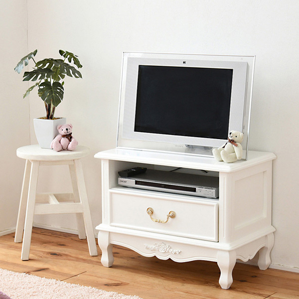 テレビ台 ローボード 引出し付 姫系 キャッツプリンセスduo 幅60cm 送料無料 Tv台 Tv テレビラック テレビ置き テレビボード Tvの通販はau Pay マーケット リビングート
