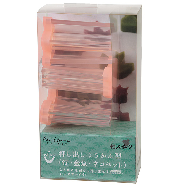 押し出しようかん型 和菓子 笹 金魚 ねこ 3種 ようかん型 道具 和菓子道具 押し出し型 製菓道具 お菓子作り の通販はau Pay マーケット リビングート