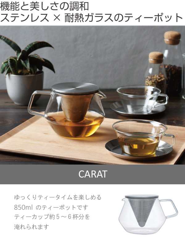 KINTO ティーポット ティーカップ ソーサー セット カフェ ガラス 紅茶