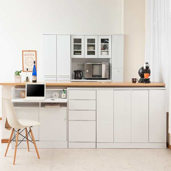 カウンター下収納 食器棚 北欧風 多段タイプ Face 幅112cm 送料無料 収納 キャビネット キッチンカウンター カウンター 間仕切り キッの通販はau Pay マーケット リビングート