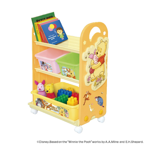 おもちゃ 収納ラック 3段 くまのプーさん トイステーション 送料無料 収納 棚 収納ボックス おもちゃ箱 キャスター付き おもちゃ 絵本の通販はau Pay マーケット リビングート