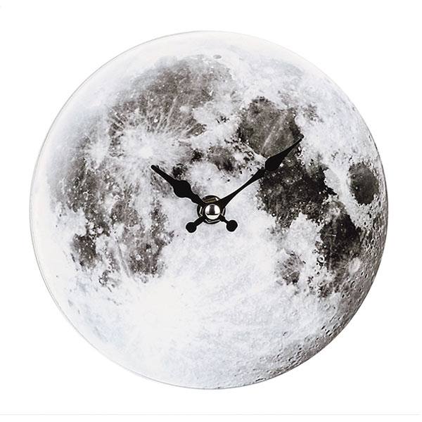 掛け時計 置き時計 卓上ガラス時計 Round 17cm Moon 月1 アナログ 時計 壁掛け時計 インテリア 雑貨 おしゃれ 掛時計 とけい クロックの通販はau Pay マーケット リビングート