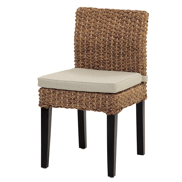 アームチェア ラタン ダイニングチェア 肘付 座面高47cm （ 椅子 イス