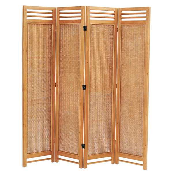 籐 スクリーン 4連 ラタン製 Natural rattan 高さ160cm （ 衝立