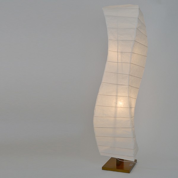 フロアライト 和紙 大型照明 揉み紙 波型 2灯 （ 送料無料 フロア