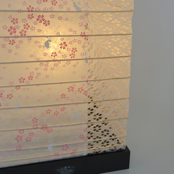テーブルライト 和紙 テーブルランプ 花うさぎX小梅白 （ 照明 テーブル LED 和室 和モダン 電気 デスク ライト 和風 照明器具 テーブル照明 和照明 ）_3