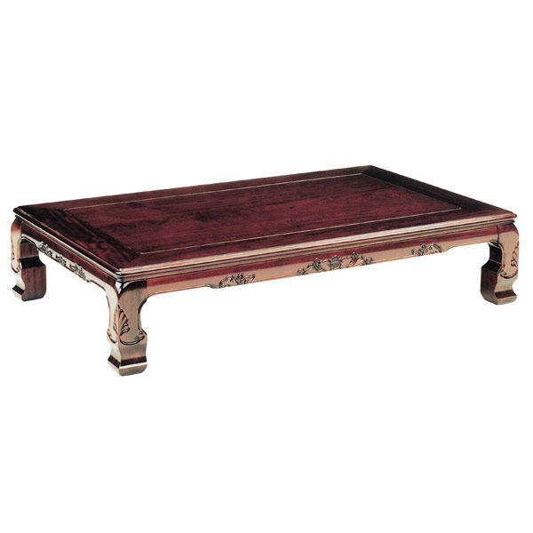 座卓 ローテーブル 木製 春香 幅150cm （ ブビンガ 突板仕上げ 日本製