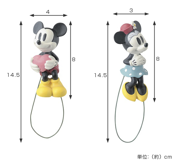 ミミディズニーオズワルド オーナメント ７体 ガーデンオーナメント ソーラーライト ミッキーマウス （ LED