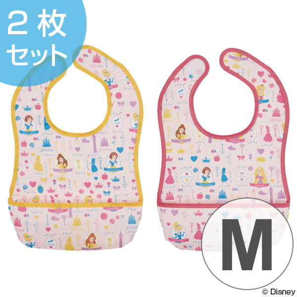 ベビーエプロン お食事エプロン ディズニープリンセス Mサイズ 薄手 2枚入り ポケット付き 撥水加工 ベビー用品 スタイ よだれかの通販はau Pay マーケット リビングート