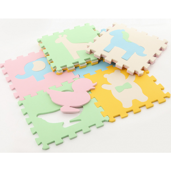 パズルマット ジョイントマット 動物 9枚入り 厚み1cm フロアマット プレイマット ジョイント クッションマット Eva 赤ちゃん ベの通販はau Pay マーケット リビングート