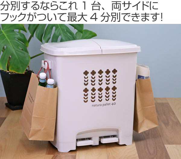 ゴミ箱 分別 エコペダルペール 40L 日本製 （ ごみ箱 ふた付き ダストボックス 蓋 フタ 付き プラスチック製 くずかご ダストBOX  分別ゴ｜au PAY マーケット