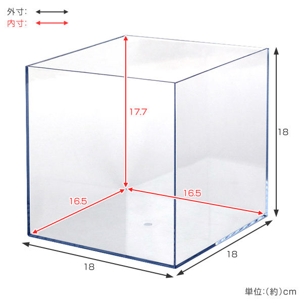 クリアケース 収納ケース 約 幅18 奥行18 高さ18cm 透明 収納 デスコシリーズ 小物収納 小物入れ 小物ケース プラスチック クリア の通販はau Pay マーケット リビングート