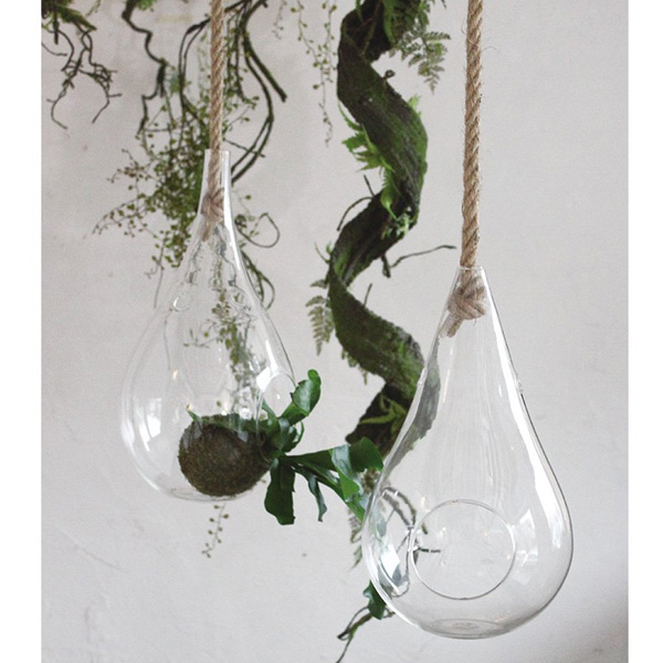 花瓶 ガラスハンギングベース Lサイズ 花瓶 花器 ガラス エアプランツ 多肉植物 ガーデン の通販はau Pay マーケット リビングート