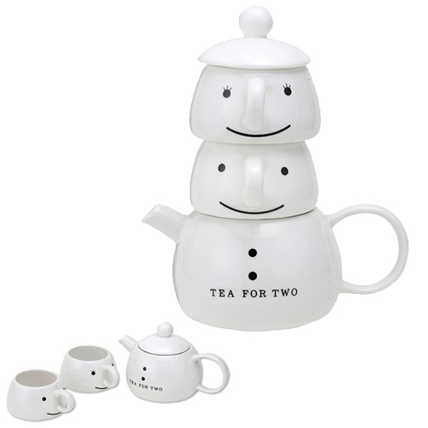 陶器製ポットとカップセット 北欧スタイル】木製フタ付き ポット/コーヒーカップ セット 白