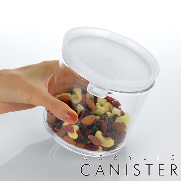 保存容器 アクリルキャニスター 円筒型 890ml プラスチック製 プラスチック保存容器 丸型 筒型 円柱形 キッチン用品 キッチン雑貨 の通販はau Pay マーケット リビングート