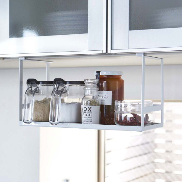 吊り下げラック 戸棚下調味料ラック タワー Tower 山崎実業 スチール製 吊り下げ収納 キッチンラック 吊戸棚下収納 吊り戸棚下収の通販はau Pay マーケット リビングート