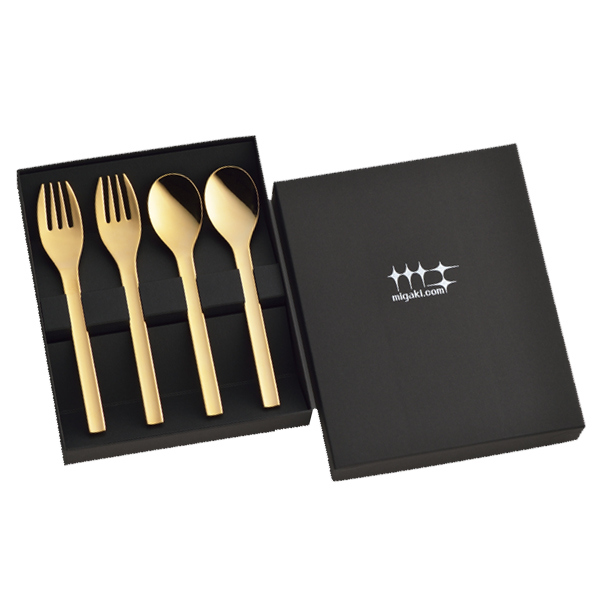 カトラリーセット スプーン フォーク 各2本入り ゴールド 磨き屋シンジケート 日本製 送料無料 ステンレス製 おしゃれ ギフト の通販はau Pay マーケット リビングート