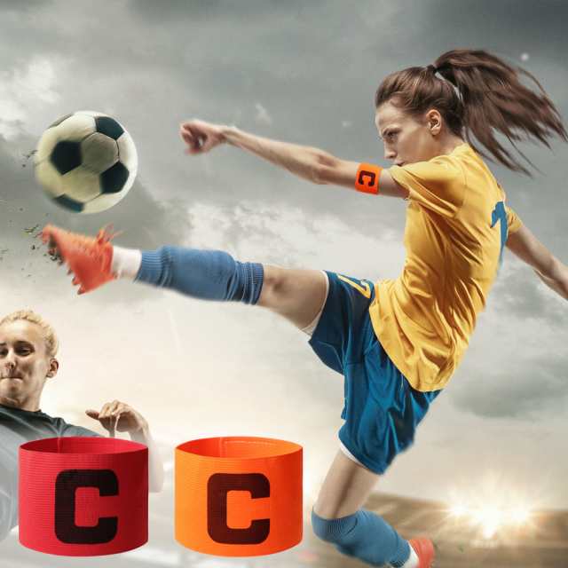 uxcell フットボールアームバンド キャプテンマーク サッカー用