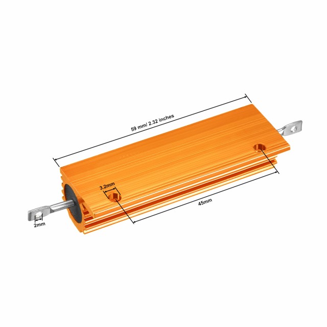 uxcell メタルクラッド抵抗 抵抗器 100W 75Rアルミニウム