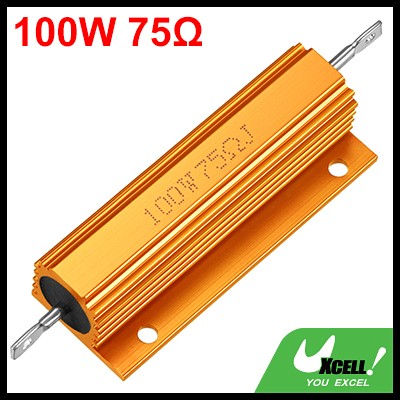 uxcell メタルクラッド抵抗 抵抗器 100W 75Rアルミニウム
