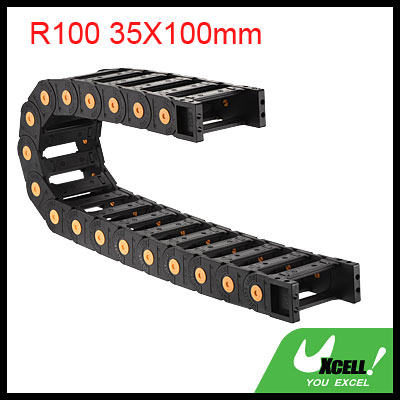 uxcell ケーブルドラッグチェーン ドラッグチェーン ケーブル キャリアー オープン タイプ エンドコネクター付き R100 35X100mの通販は 9,231円